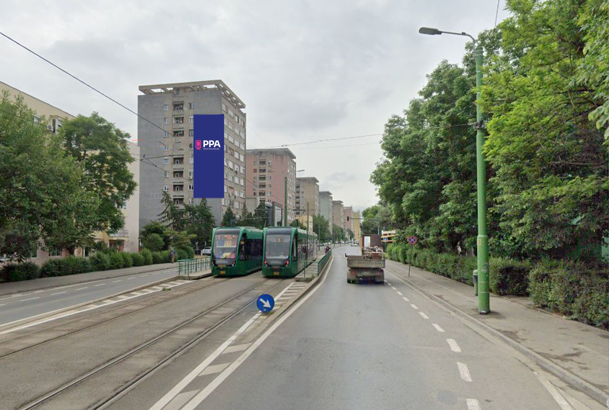 Calea Romanilor Bl J1 sens dinspre centru catre cartier Aradul Nou si Timisoara